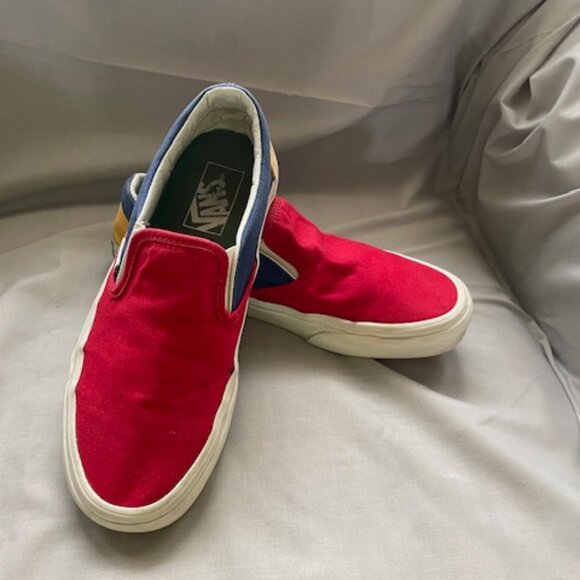 Van's Classic Slip Ons   Men's Size 6 Women's Size 7.5 Color Block - Picture 1 of 7